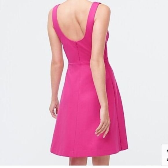 J. Crew A-Line Sleeveless Dress in Bright Pink Berry Size M - Picture 2 of 12